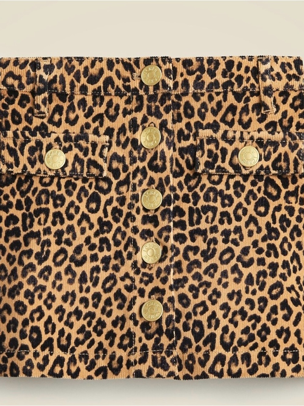 Crew Cuts Girls Leopard Button Front Mini Skirt Leopard Print 14
